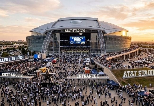 Đại Công Trình AT&T Stadium 100.000 Chỗ: Đỉnh Cao Cơ Khí Từ 14.100 Tấn Thép Mái Vòm, Hệ Thống Ống Thép Siêu Tải Và Phụ Kiện Cơ Động